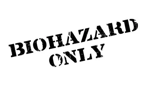 Biohazard Only rubber stamp Stock Illustration