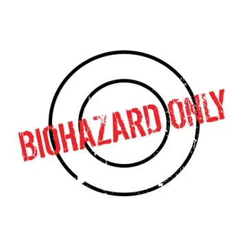 Biohazard Only rubber stamp Stock Illustration