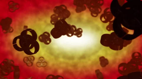 Biohazard particles / cells in plasma or other liquid Stock Footage 43509122