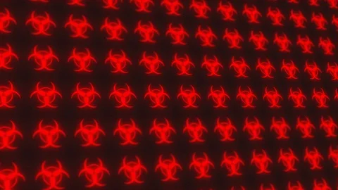Biohazard Red Background Stock Footage 126944574