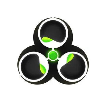 Biohazard research logo template Stock Illustration