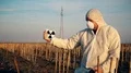 Biohazard Scientist in field 4k or 4k+ Resolution