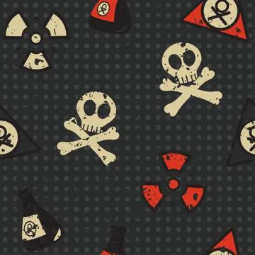 Biohazard seamless Stock Illustration