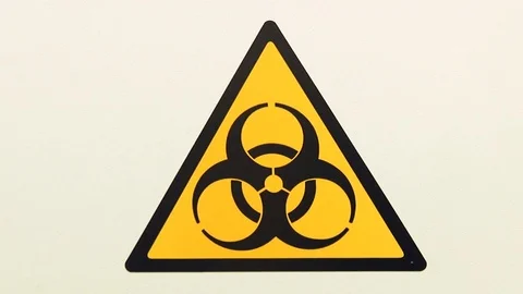 Biohazard sign in the approximation. Stock Footage 127321300