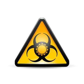 Biohazard sign with bacteria inside Stock Illustration