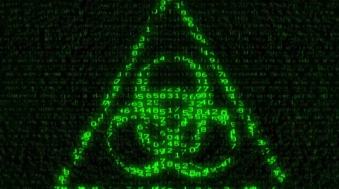 Biohazard Sign - Digital Data Code Matrix 스톡 동영상 61020043