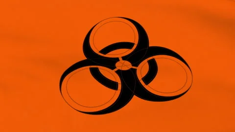 Biohazard Sign Flag Loop Stock Footage 137121040