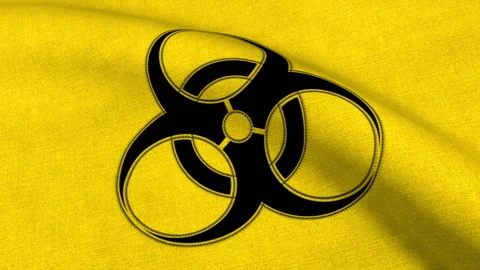 Biohazard Sign Flag Loop Stock Footage 241275520
