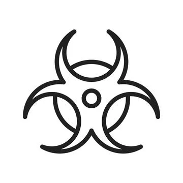Biohazard Sign icon vector image. Stock Illustration