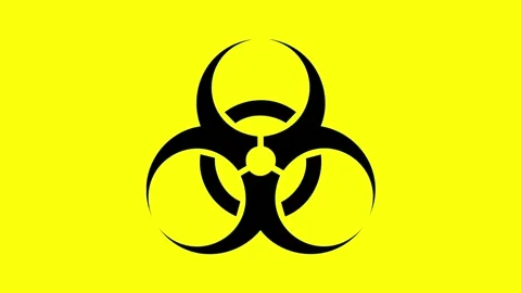 Biohazard sign pulsing Stock Footage 300004039