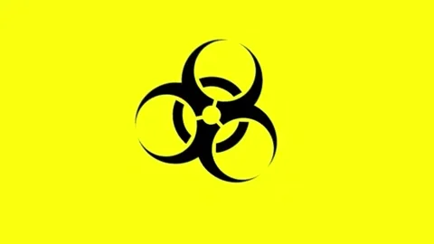 Biohazard sign spinning Stock Footage 300007263