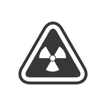 Biohazard sign triangle warning icon. Vector graphic Illustrazione stock