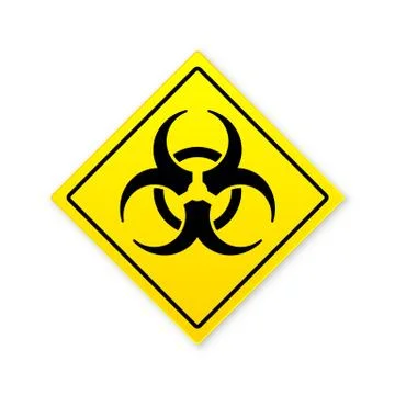 Biohazard sign on white background. Concept of epidemic virus and quarantine. Stock Illustration