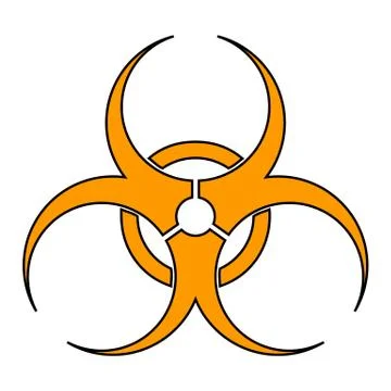 Biohazard sign on white. Stock Illustration