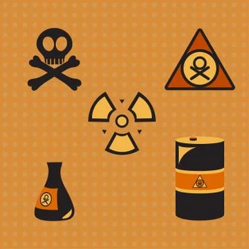 Biohazard silhouette Stock Illustration