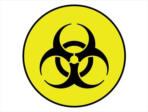 Biohazard silhouette vector art Stock Illustration