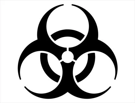 Biohazard silhouette vector art Stock Illustration