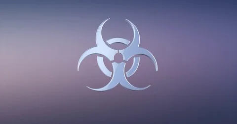 Biohazard Silver 3d Icon Stock Footage 74075757