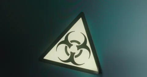 Biohazard symbol, need for appropriate safety measures Video stock 314504816