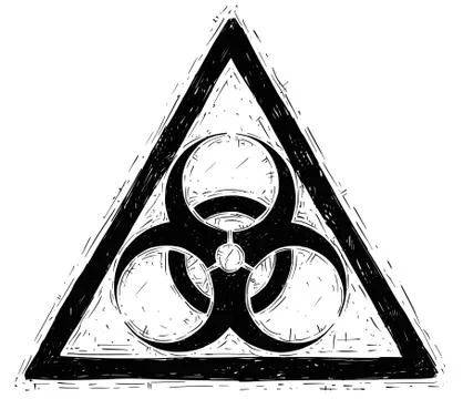 Biohazard Symbol Sign Vector Drawing Illustrazione stock