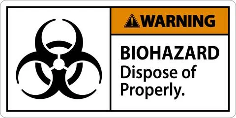 Biohazard Warning Label Biohazard Dispose Of Properly Stock Illustration