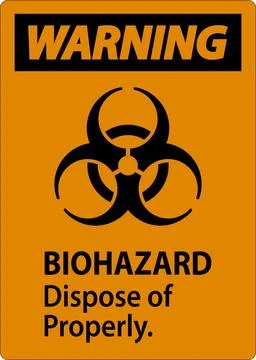Biohazard Warning Label Biohazard Dispose Of Properly Stock Illustration