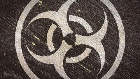 Biohazard Warning  Sign.  4K Stock Footage 119309770