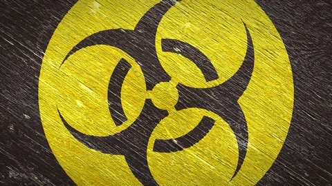 Biohazard Warning  Sign.  4K Stock Footage 119310239