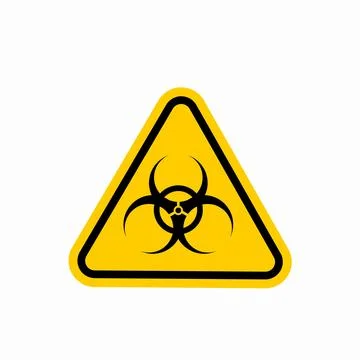 Biohazard Warning Sign Icon Stock Illustration