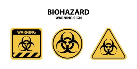 Biohazard warning sign, vector illustration Stock Illustration