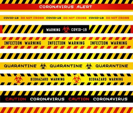 Biohazard warning stripes Stock Illustration