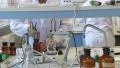 Biohemist tests water at water quality laboratory HD Footage