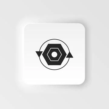 Bioinformatics. Bioengineering neumorphic style vector icon. Biotechnology for Stock Illustration