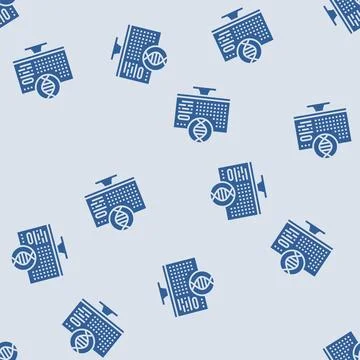 Bioinformatics cryptogenetics glyph seamless pattern Illustrazione stock