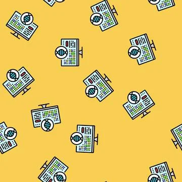 Bioinformatics cryptogenetics vector seamless pattern イラスト素材