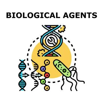 Biological agents vector concept for scientific research Stock Illustration