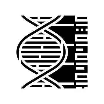 Biological code cryptogenetics glyph icon vector illustration Stockillustratie