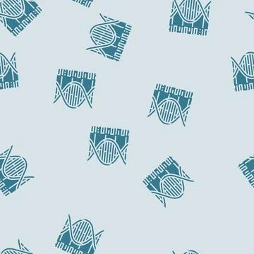 Biological code cryptogenetics glyph seamless pattern Stock Illustration