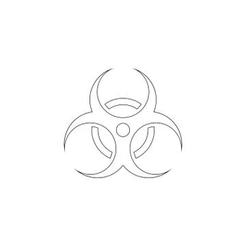 Biological hazard. flat vector icon Stock Illustration