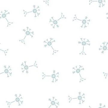 Biological model neural network glyph seamless pattern Illustrazione stock