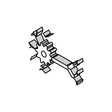 Biological model neural network isometric icon vector illustration イラスト素材