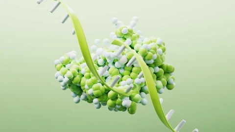Biological organic protein structure, 3d rendering. 動画素材 309954617