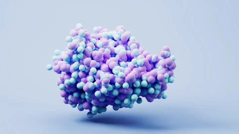 Biological organic protein structure, 3d rendering. Stock Footage 309954996