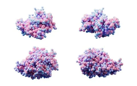 Biological organic protein structure, 3d rendering. 库存插图