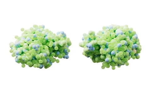 Biological organic protein structure, 3d rendering. 库存插图