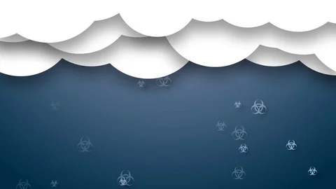 Biological pollution. Polluted rain. Danger. Stock Footage 82895992