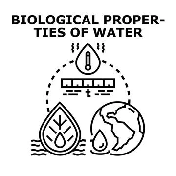 Biological properties of water concept vector illustration Stock Illustration