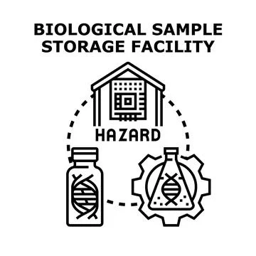 Biological sample storage facility concept for scientific research Stock Illustration