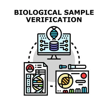 Biological sample verification and authentication process Stock Illustration