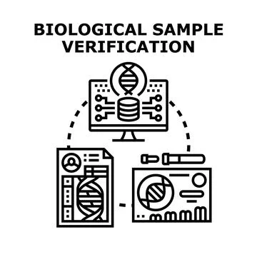 Biological sample verification and authentication process Stock Illustration